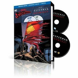 THE DEATH OF SUPERMAN Graphic Novel and SUPERMAN:DOOMSDAY BLU-RAY + DVD set NEW!